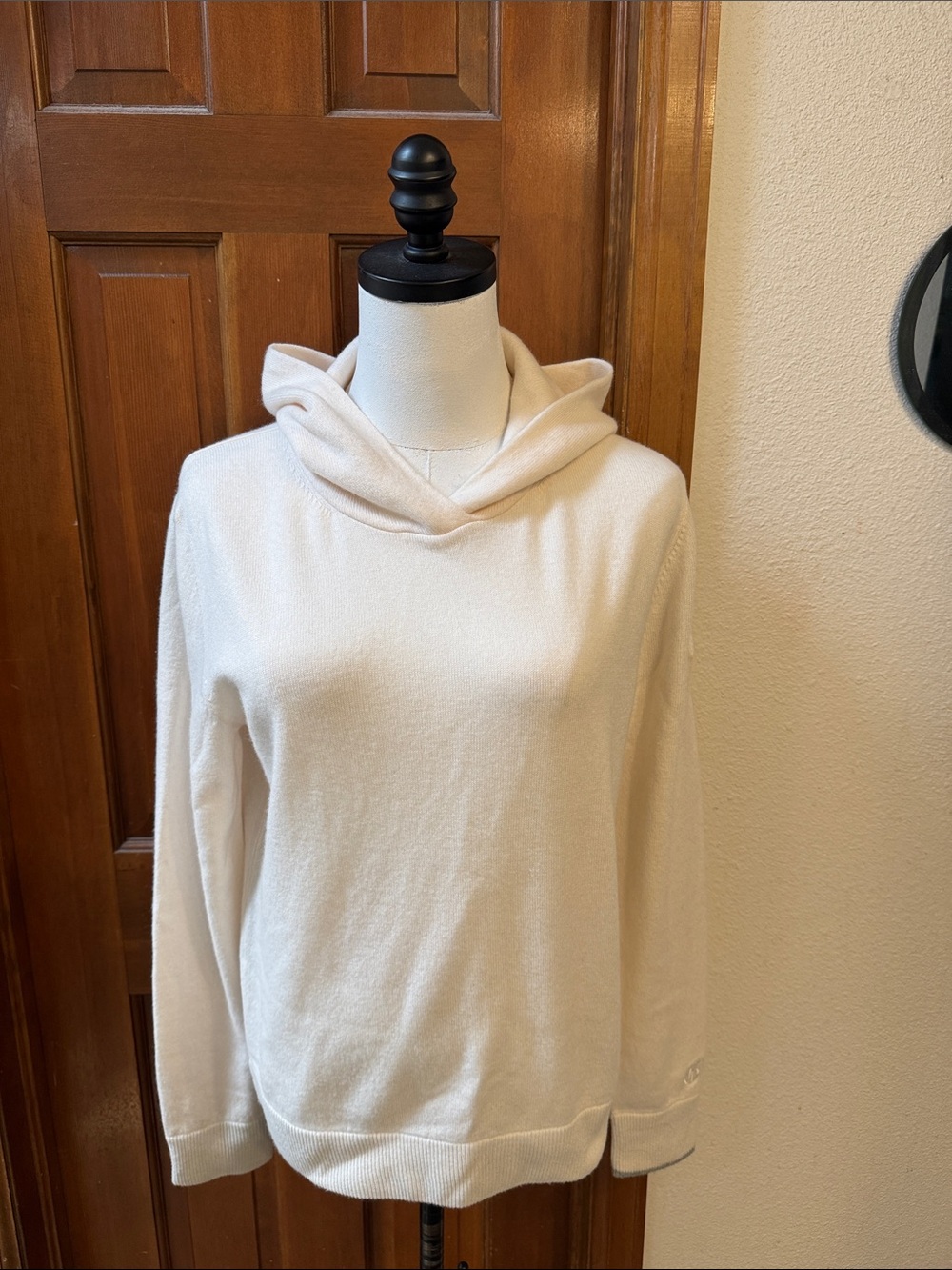 Greyson White Hooded Women's Sweater Size S